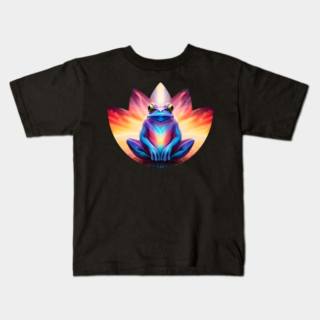 Froggy Animal Spirit (20.2) - Trippy Psychedelic Frog Kids T-Shirt by TheThirdEye